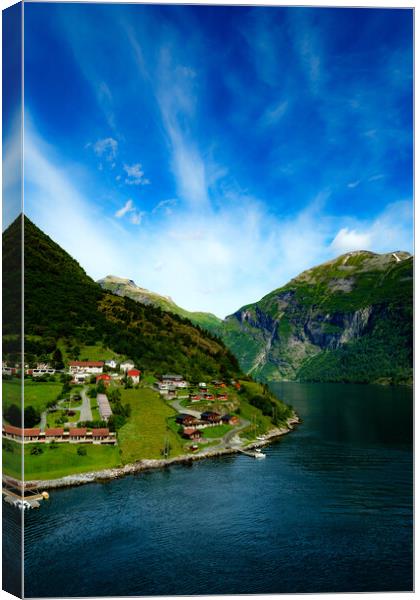 Geiranger Fjord Canvas Print by Gerry Walden LRPS