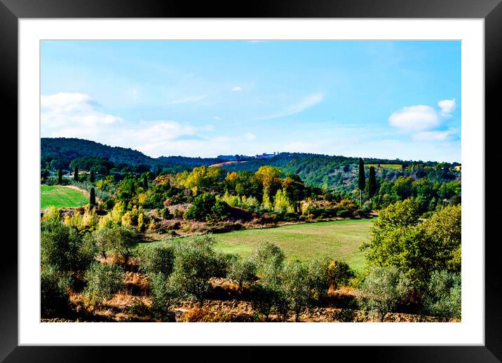 Landscape, Umbria Framed Mounted Print by Gerry Walden LRPS