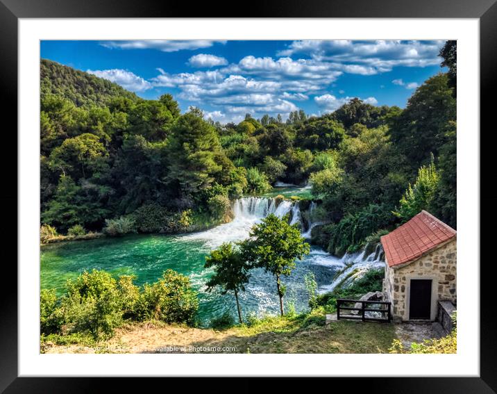 Serene House in KrKa National Park Framed Mounted Print by Roger Mechan