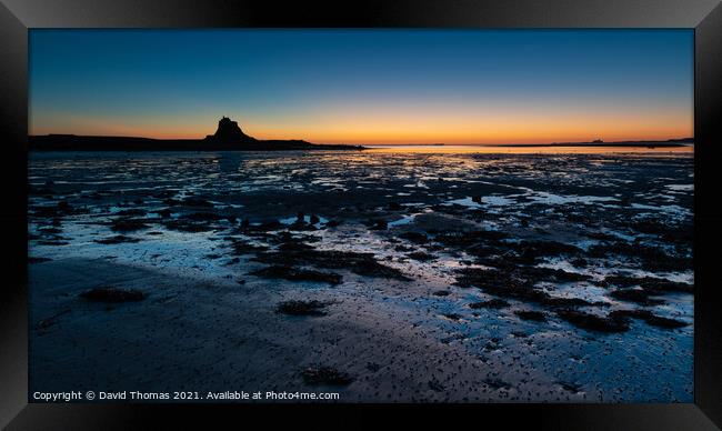 Majestic View of Lindisfarne Castle Framed Print by David Thomas