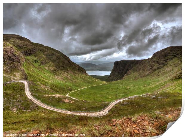 Bealach Na Ba Mountain Pass Road To Applecross West Highland Scotland Print by OBT imaging