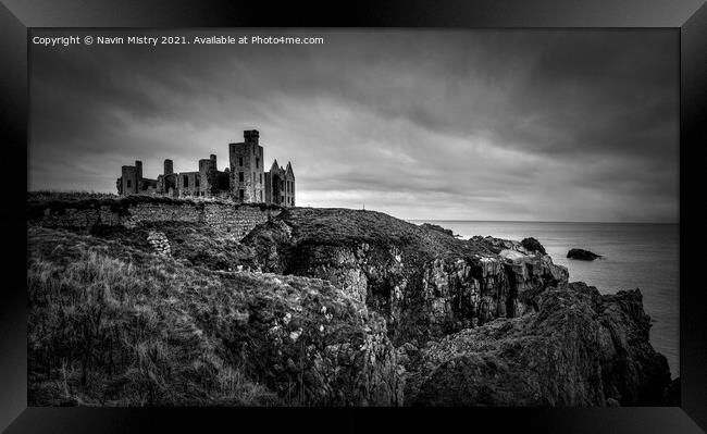 Slains Castle, Cruden Bay, Aberdeenshire Framed Print by Navin Mistry