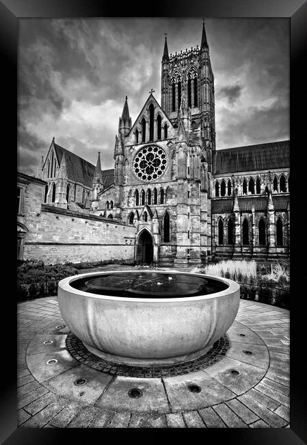 Lincoln Cathedral and Wishing Well Framed Print by Darren Galpin