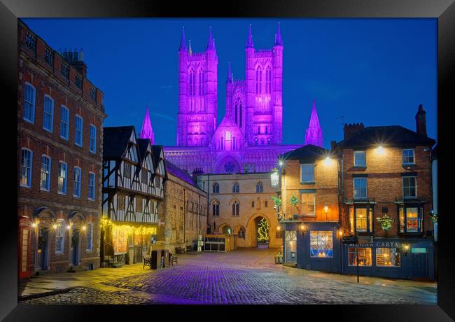 Lincoln Cathedral and Castle Square Framed Print by Darren Galpin