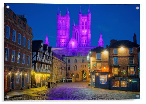 Lincoln Cathedral and Castle Square Acrylic by Darren Galpin