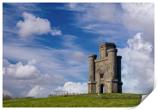 Paxton's Tower Folly,  Carmarthenshire. Print by Colin Allen
