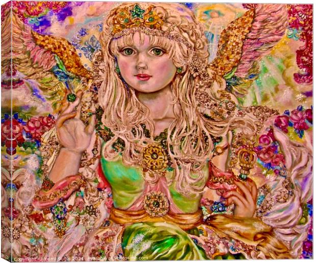 Yumi Sugai. An emerald angel. Canvas Print by Yumi Sugai