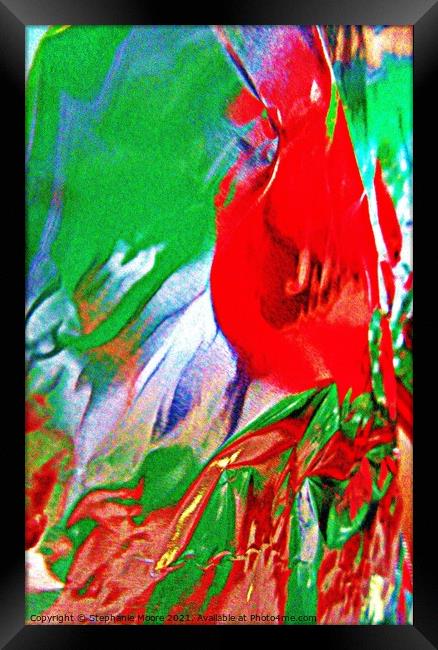 Abstract red flower Framed Print by Stephanie Moore