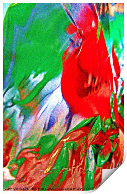 Abstract red flower Print by Stephanie Moore