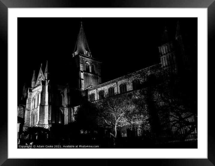 Rochester Cathedral | Black and White Framed Mounted Print by Adam Cooke