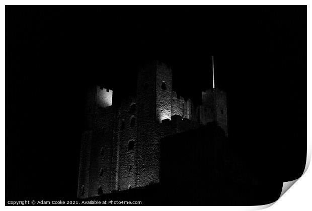 Rochester Castle | Black and White Print by Adam Cooke