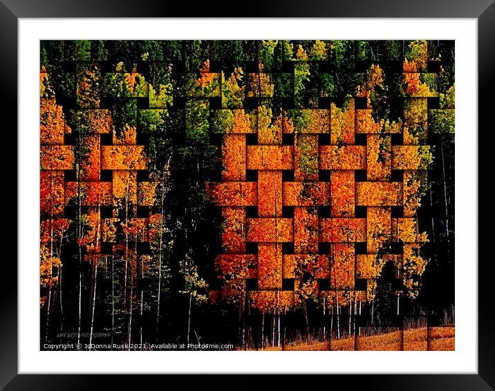 Abstract Fall Weave Framed Mounted Print by JoDonna Rusk
