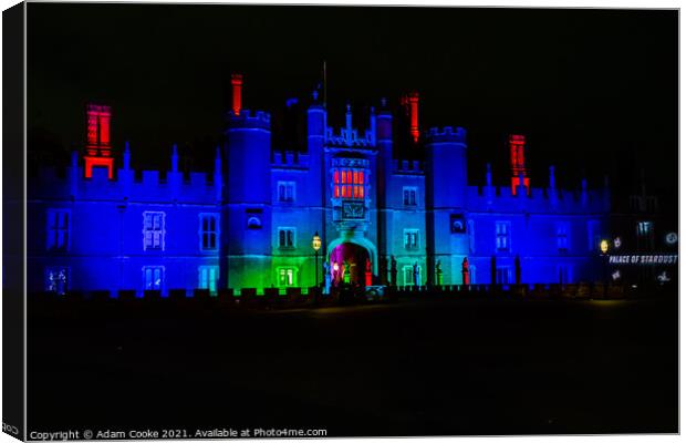 Hampton Court Palace | By Night Canvas Print by Adam Cooke
