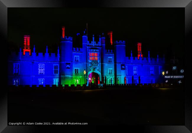 Hampton Court Palace | By Night Framed Print by Adam Cooke