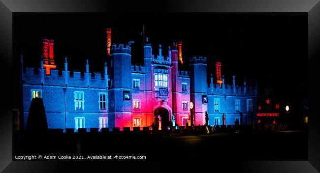 Hampton Court Palace | By Night Framed Print by Adam Cooke