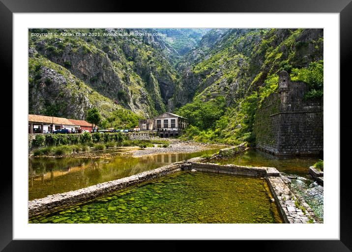On the edge of Kotor Old Town, Montenegro Framed Mounted Print by Adrian Chan