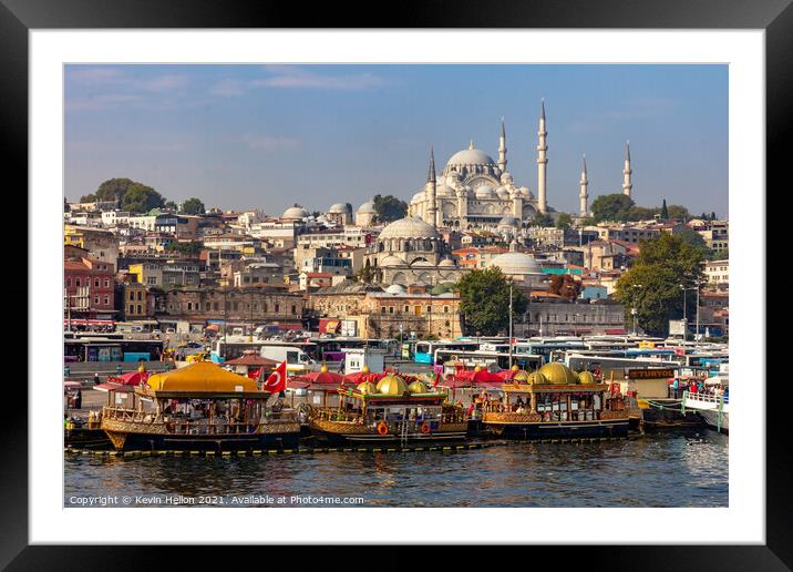 The historic Rutem Pasha Mosque  Framed Mounted Print by Kevin Hellon