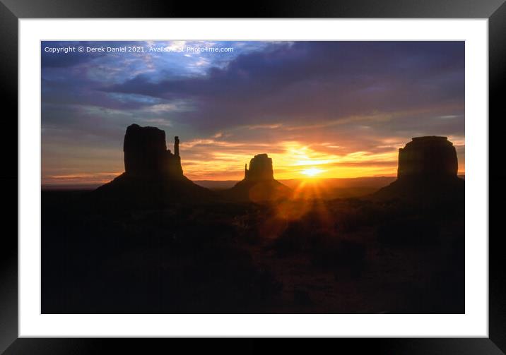 Majestic Sunrise in Monument Valley Framed Mounted Print by Derek Daniel