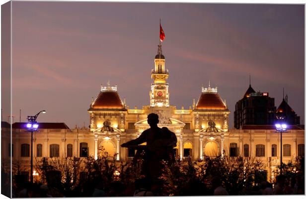 Ho Chi Minh City Hall Canvas Print by peter schickert
