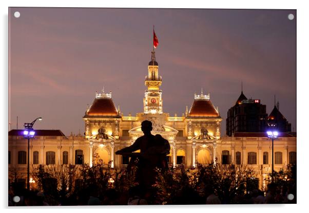 Ho Chi Minh City Hall Acrylic by peter schickert