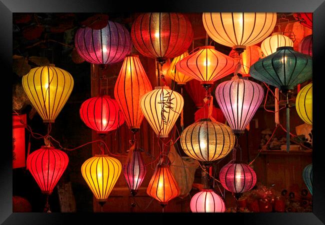  Colorful Lanterns of Hoi An Framed Print by peter schickert