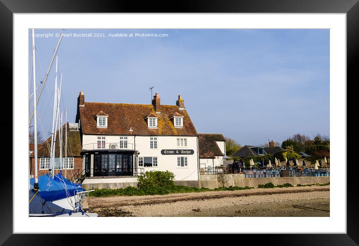 Chichester Harbour Pub West Sussex Framed Mounted Print by Pearl Bucknall