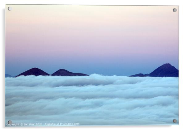 Cuillin Hills above the Clouds Acrylic by Jon Pear