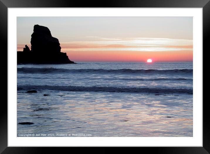 Talisker Bay Sunset Framed Mounted Print by Jon Pear