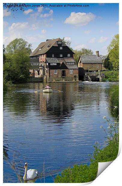 Houghton Water Mill Print by K7 Photography