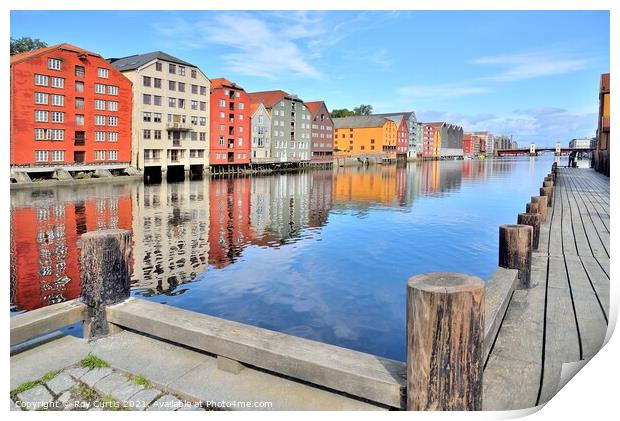 Trondheim reflections. Print by Roy Curtis