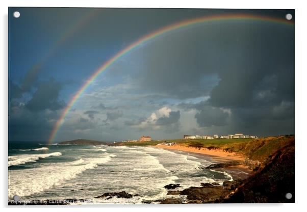 Fistral Rainbow Acrylic by Roy Curtis