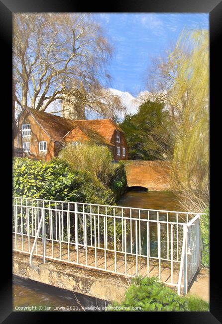 The Itchen Near Winchester College Framed Print by Ian Lewis