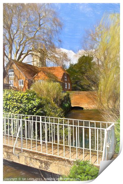 The Itchen Near Winchester College Print by Ian Lewis