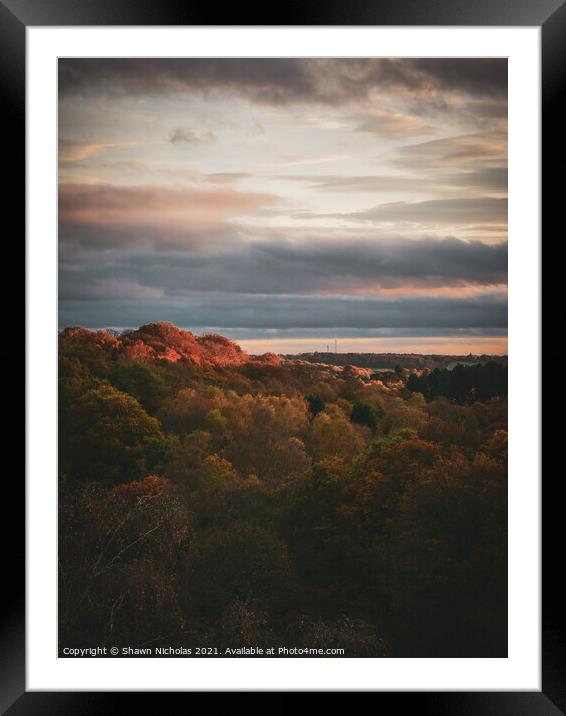 Autumn Sky over Habberley Valley in Worcestershire Framed Mounted Print by Shawn Nicholas