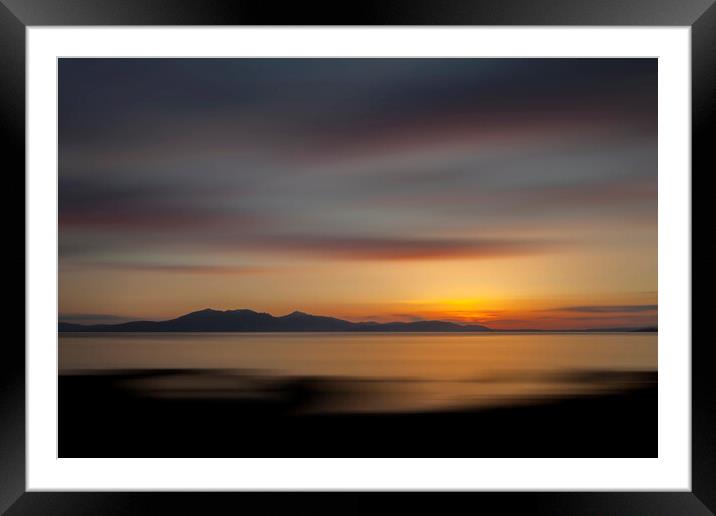 Dreamy sunset Isle of Arran Framed Mounted Print by Robert McCristall