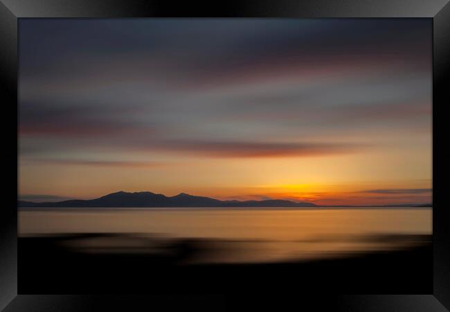 Dreamy sunset Isle of Arran Framed Print by Robert McCristall