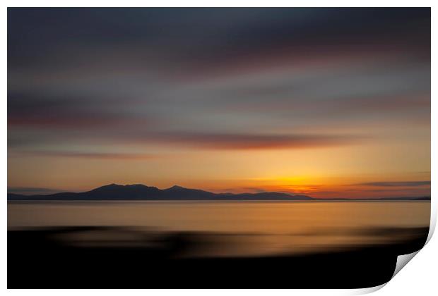 Dreamy sunset Isle of Arran Print by Robert McCristall