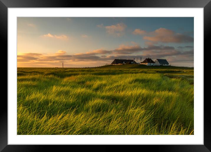 Sunset an der Hamburger Hallig Framed Mounted Print by Thomas Schaeffer