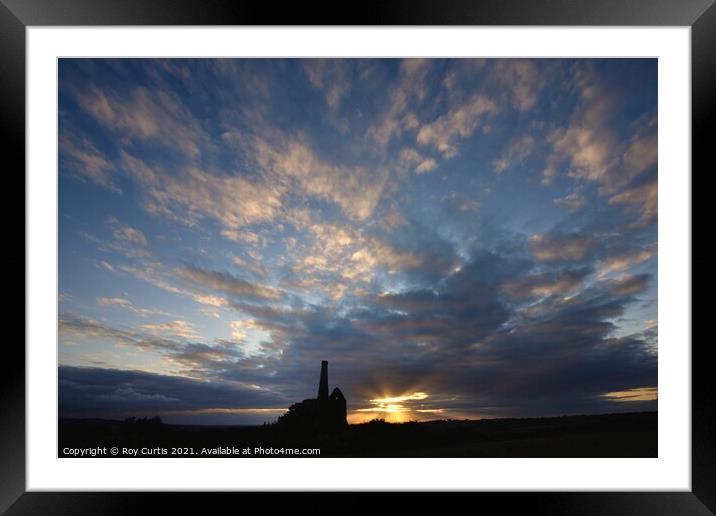 Wheal Hewas Sunrise Framed Mounted Print by Roy Curtis