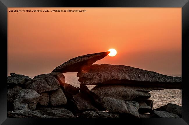 Sunrise at Peninnis Headland  Framed Print by Nick Jenkins