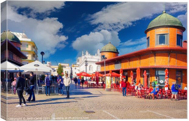 Visit to the city of Olhao, Algarve - 2 - Orton glow Edition Canvas Print by Jordi Carrio