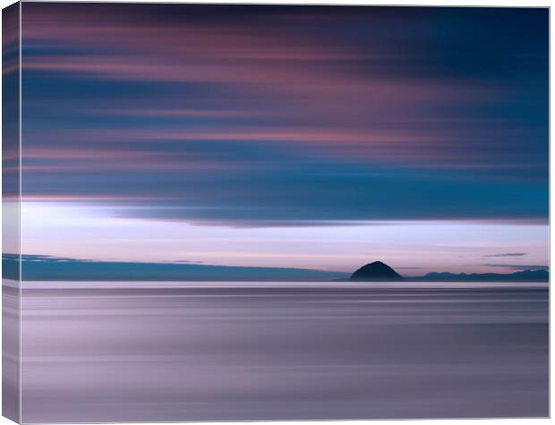 Ailsa Craig in blurred dreamscape  Canvas Print by Robert McCristall