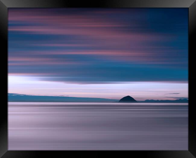 Ailsa Craig in blurred dreamscape  Framed Print by Robert McCristall