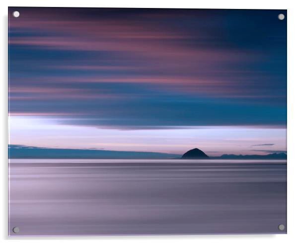 Ailsa Craig in blurred dreamscape  Acrylic by Robert McCristall