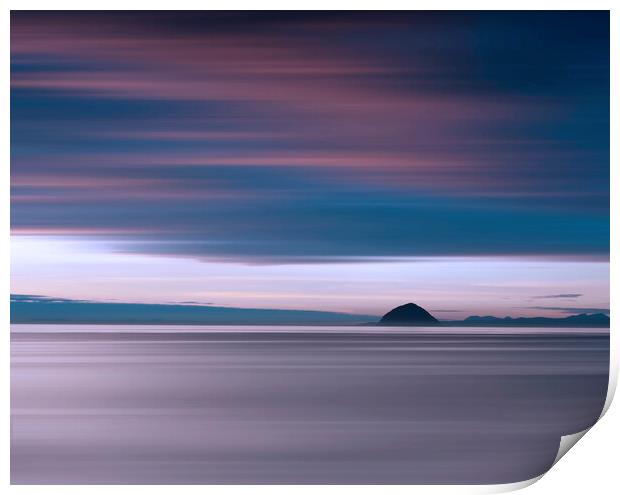 Ailsa Craig in blurred dreamscape  Print by Robert McCristall