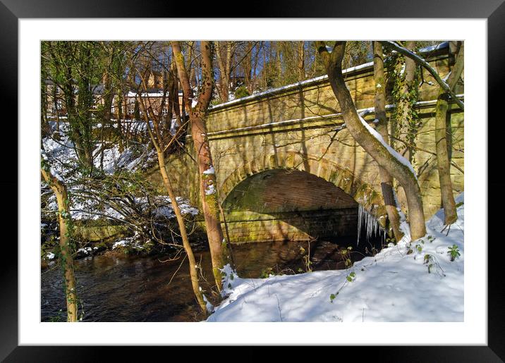 Glen Bridge over River Rivelin  Framed Mounted Print by Darren Galpin