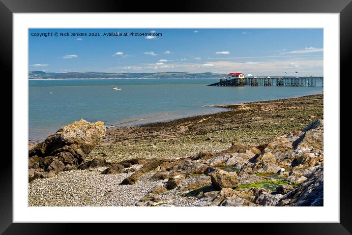 Swansea Bay seen from Mumbles Beach  Framed Mounted Print by Nick Jenkins