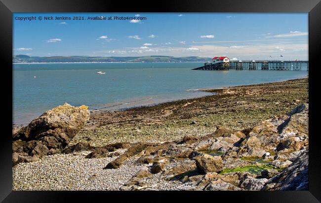 Swansea Bay seen from Mumbles Beach  Framed Print by Nick Jenkins