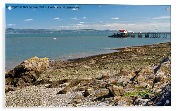 Swansea Bay seen from Mumbles Beach  Acrylic by Nick Jenkins