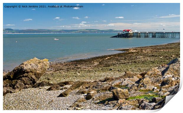 Swansea Bay seen from Mumbles Beach  Print by Nick Jenkins